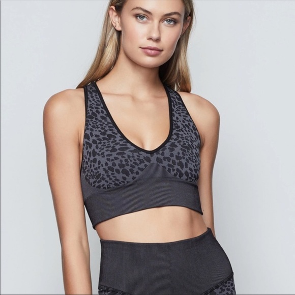 Good American Painted Cheetah Strappy Sports Bra - Picture 3 of 6